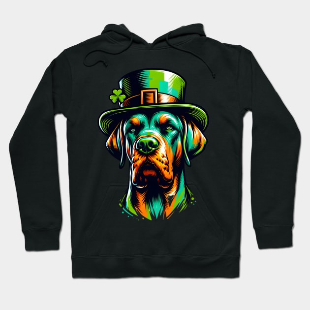 Broholmer Dog Embracing Saint Patrick's Day Cheer Hoodie by ArtRUs